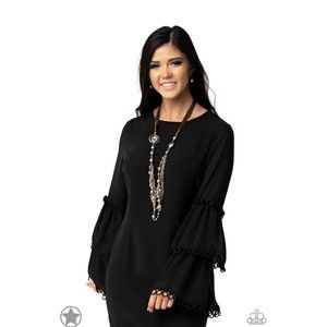 ❥3 for $15!! Paparazzi All The Trimmings Brown Bead Silver Chain Ribbon Necklace